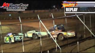 V8 Dirt Modifieds  AMain Queensland Title  Kingaroy Speedway  140412 [upl. by Autrey]