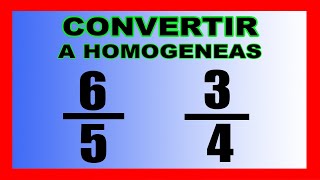 ✅👉Convertir Fracciones Heterogeneas a Homogeneas [upl. by Imak]