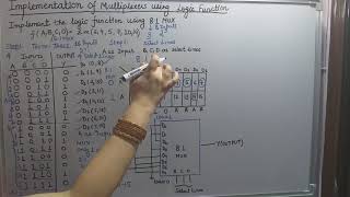 Implementation of Boolean function using 81 Multiplexer [upl. by Ojyllek228]