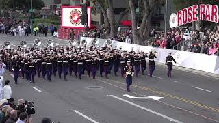 USMC West Coast Composite Band  The Marines Hymn  2024 Pasadena Rose Parade [upl. by Eerdna]