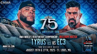 Tyrus c vs EC3  NWA Worlds Heavyweight Title Match  NWA 75 Night 2  WWE 2K23 [upl. by Amity]