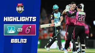 Brisbane Heat v Sydney Sixers  BBL13 [upl. by Nawuj944]