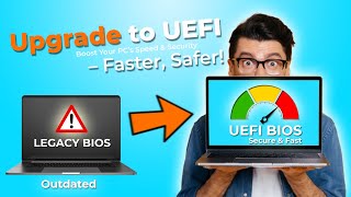 Convert Legacy BIOS to UEFI BIOS No Data Loss 2024 [upl. by Nosyarg]