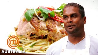 Sashi Cheliah Tackles Asian Cuisine  MasterChef Australia  MasterChef World [upl. by Eseila]