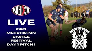 LIVE RUGBY MERCHISTON CASTLE FESTIVAL  DAY ONE PITCH ONE [upl. by Bakerman]