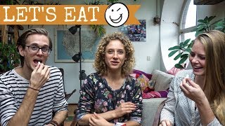 Americans try Dutch Dropjes Liquorice  Amsterdam  Dutch Candy Taste Test 2017 with the Way Away [upl. by Frentz288]