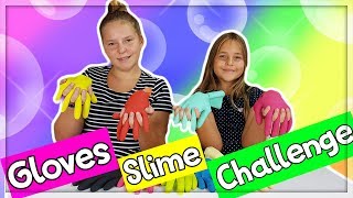 3 COLORS OF GLUE GLOVES SLIME CHALLENGE en français [upl. by Ennairol]