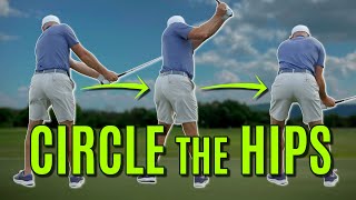 GOLF How To Transition From Backswing To Downswing  CIRCLE THE HIPS [upl. by Ttik]