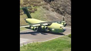 Very Extreme Giant C17 taking off from short runway [upl. by Aikemot]