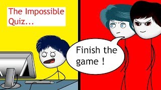 When a Gamers Mom makes him play The Impossible Quiz [upl. by Nemzzaj]