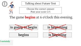 englishtest  Talking about Future Test  How well do you know future tenses in English [upl. by Ydnab]