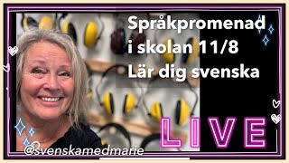 Språkpromenad i skolan 11824 Lär dig svenska svenskamedmarie [upl. by Annej]