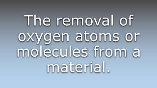 What does Deoxygenation mean [upl. by Reynard]