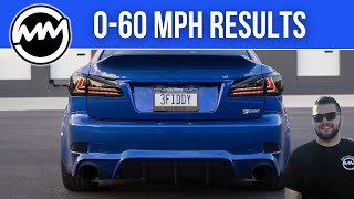 Supercharged Lexus IS 350 060 Results Dragy [upl. by Ilah]