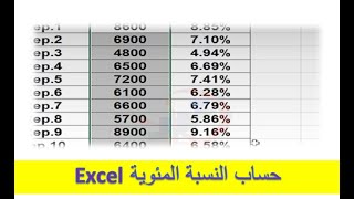 حساب النسبة المئوية في الإكسيل بنقرتين Calcul de pourcentage sur EXCEL [upl. by Errot]