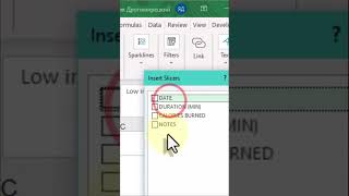 How to Add Slicers in Excel excelshorts [upl. by Emory]