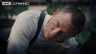 No Time To Die 4K HDR  Bond Gets Shot And Kills Safin [upl. by Nemsaj]