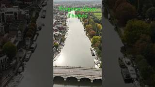 Kingston upon Thames London london river beautiful dji drone 4k [upl. by Inek]