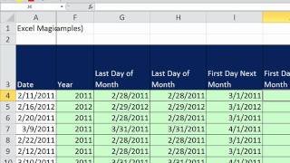 Excel Magic Trick 783 Date Functions amp Formulas 17 Examples [upl. by Goerke386]