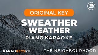 Sweater Weather  The Neighbourhood Piano Karaoke [upl. by Leviralc]