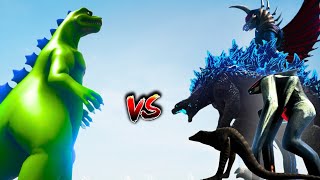 Hanna Barbera Godzilla vs Godzilla MUTO Gigan Minilla Skullcrawler Giga  Kaiju Battle  ark [upl. by Myrta]