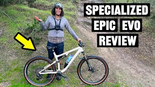 2021 Specialized Epic EVO SWorks Review Santa Cruz Adventure [upl. by Eimmaj]