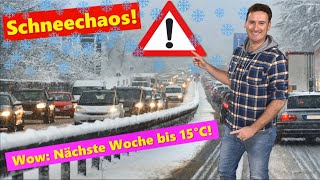 VORSICHT Schneechaos am Donnerstagmorgen Nachts bis 15 °C Ab Montag Sturm 15 °C Tauwetter [upl. by Yssac]