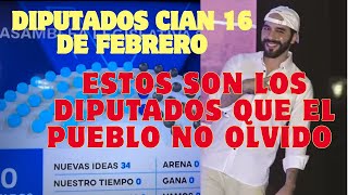 Estos son los rostros de los diputados electos que el pueblo Salvadoreño no olvidó ya son 34 [upl. by Denby110]