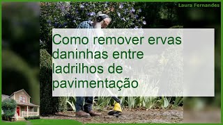 Como remover de forma rápida e eficaz a grama entre os ladrilhos do pavimento [upl. by Marilin]