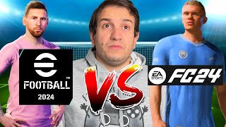 EA FC 24 VS eFOOTBALL 2024  SE I VIDEOGIOCHI PARLASSERO  Alessandro Vanoni calcio [upl. by Llennej]