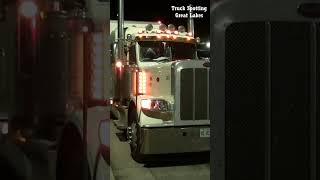 shorts 2023 White Peterbilt 389 Parked At Ohio Truck Stop On The 280 [upl. by Goeselt269]