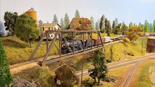 HO Scale model trains at the Lake County Model Railroad club [upl. by Gimble]