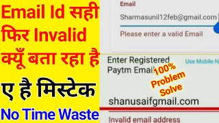 Invalid email id problem solution I please enter valid email address kya hota hai I [upl. by Daggett1]