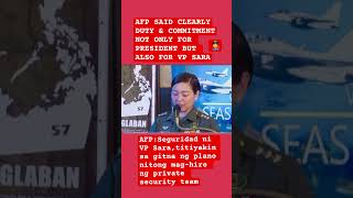 THIS IS FIRMampFIERCE MESSAGE FROM THE AFP TO PROTECT VP SARAviralvideo trending news vpsara dds [upl. by Papotto994]