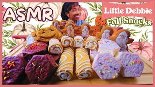 ASMR  MUKBANG LITTLE DEBBIE  FALL SNACK CAKES [upl. by Alley]