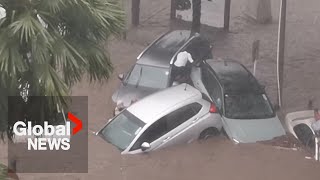 Cyclone Belal causes chaos in Mauritius Frances La Reunion assesses damage [upl. by Gleich]