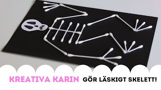 HALLOWEENPYSSEL Kreativa Karin gör läskiga skelett till halloween av tops [upl. by Stets715]