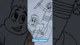 titoo titoocartoon shorts drawing titoo cartoon and golu bhai drawing [upl. by Nhabois90]