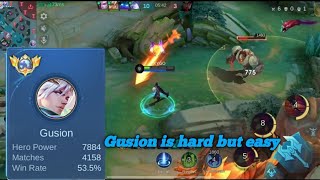 Gameplay gusion best build top global hard but easy [upl. by Derril51]