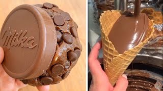 Oddly Satisfying Chocolate Cake Video Compilations  So Delicious Chocolate MELTED Cake Recipe [upl. by Acimahs]