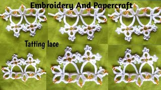 Tatting lace design tutorial for beginnersThe art of lace makingBeautiful lace making 398 [upl. by Sommers]