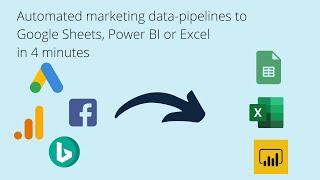 Automated marketing data pipelines to Google Sheets Power BI or Excel in 4 minutes [upl. by Fleisher]