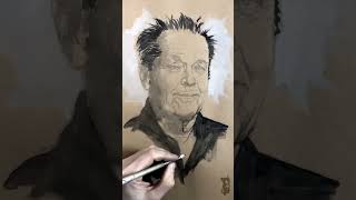 Sketching Jack Nicholson art portrait JackNicholson [upl. by Attej]