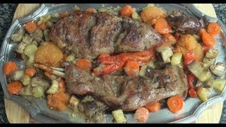 Patas de cabrito al horno con verduras Vídeo receta 113 Aquí cocinamos todos Cooking [upl. by Nyleek250]