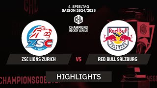 CHL ZSC Lions Zurich vs Red Bull Salzburg  Hauptrunde  Highlights  SDTV Eishockey [upl. by Nolat159]