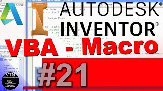 AutoDesk INVENTOR VBA 21  InputBox Function [upl. by Eelir638]