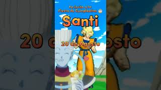 INVITACIÓN de CUMPLEAÑOS de DRAGON BALL meme para el Santi  Invitación para fiesta de cumple random [upl. by Ecallaw]