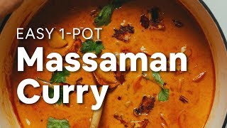 Easy 1Pot Massaman Curry  Minimalist Baker Recipes [upl. by Rebak221]