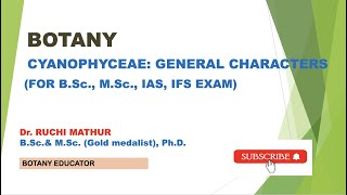 Cyanophyceae General CharactersCyanobacteria Blue green Algae [upl. by Antonie]