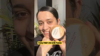 Trying POND’S NATURAL BB GLOW FACE POWDER shorts makeup YouTubeShorts [upl. by Nortna]